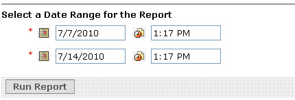 Select a Date Range for the Report Select a Date Range for the Report